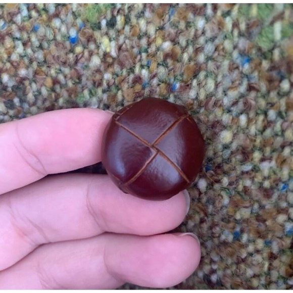 Rare Vintage J. Crew Green Wool Tweed Double Breasted Pea Coat Size 2 - Picture 4 of 16